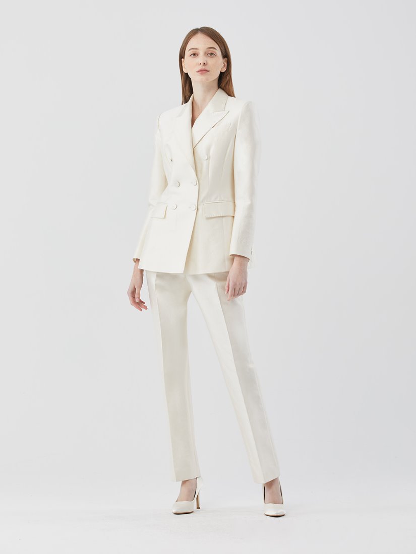 미카도 실크 더블 수트 화이트(Mikado Silk Double Suit White)